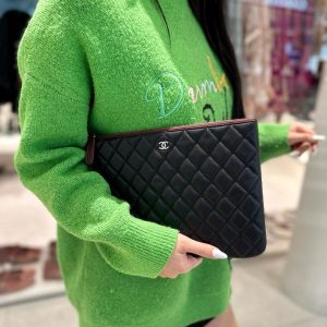 Túi Xách Chanel Cầm Tay Nữ Màu Đen Siêu Cấp 28cm (2)