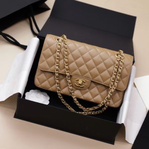 Chanel Classic Replica Handbag 11 Women's Brown Calfskin 25cm