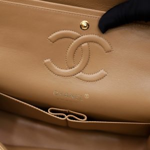 Túi Xách Chanel Classic Replica 11 Nữ Da Bê Màu Nâu 25cm (2)