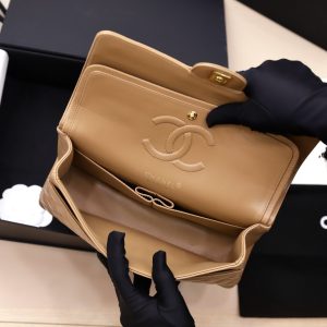 Túi Xách Chanel Classic Replica 11 Nữ Da Bê Màu Nâu 25cm (2)