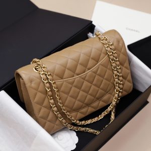 Túi Xách Chanel Classic Replica 11 Nữ Da Bê Màu Nâu 25cm (2)