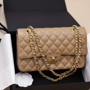 Túi Xách Chanel Classic Replica 11 Nữ Da Bê Màu Nâu 25cm (2)