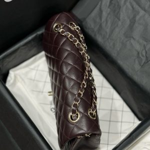 Túi Xách Chanel Classic Replica Cao Cấp Chất Da Hạt Khoá Vàng 25cm (2)