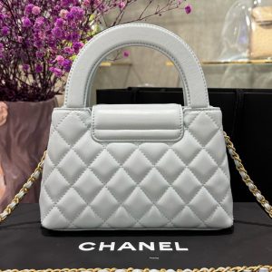 Túi Xách Chanel Kelly Like Auth Nữ Màu Xám Da Trơn 19x13x7cm (2)