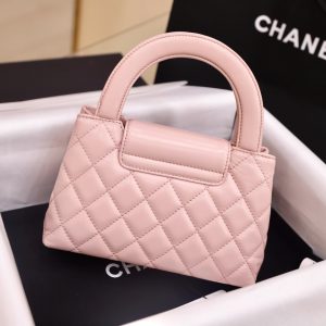 Túi Xách Chanel Kelly Nữ Màu Hồng Nhạt Like Auth 19x13x7cm (2)
