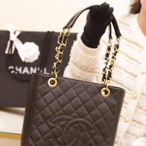 Túi Xách Chanel Petite Timeless Shopper Tote Nữ Da Bê Like Auth 24x25 (2)
