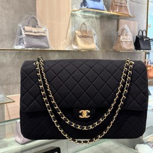 Túi Xách Chanel Replica 11 Nữ Màu Đen Khoá Vàng 40x26x12cm (2)