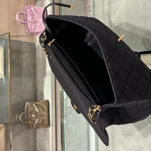 Túi Xách Chanel Replica 11 Nữ Màu Đen Khoá Vàng 40x26x12cm (2)