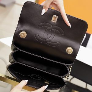 Túi Xách Chanel Trendy Replica 11 Nữ Màu Đen Khoá Mới 25x17x12cm (2)