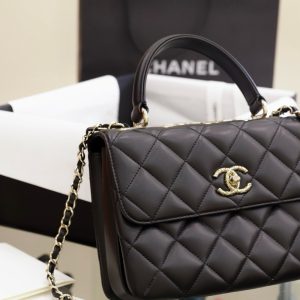 Túi Xách Chanel Trendy Replica 11 Nữ Màu Đen Khoá Mới 25x17x12cm (2)