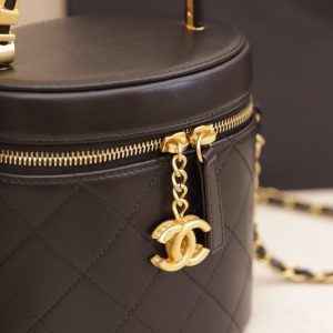 Túi Xách Chanel Vanity Like Auth Nữ Da Bò Khoá Vàng 20x14cm (1)