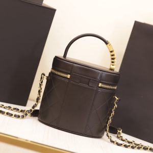 Túi Xách Chanel Vanity Like Auth Nữ Da Bò Khoá Vàng 20x14cm (1)