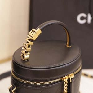 Túi Xách Chanel Vanity Like Auth Nữ Da Bò Khoá Vàng 20x14cm (1)