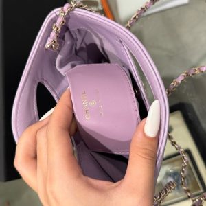 Túi Xách Like Auth Chanel 31 Mini Nữ Màu Tím Khoá Vàng 20×17.5×3 (2)