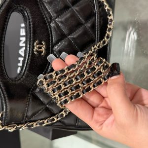 Túi Xách Nữ Chanel 31 Mini Da Bò Màu Đen Like Auth 20x14x4cm (2)
