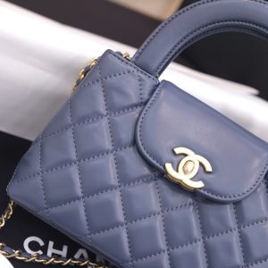 Túi Xách Nữ Chanel Kelly Like Auth Màu Xanh Blue 19x13x7cm (2)