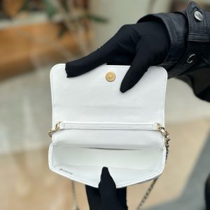 Túi Xách Siêu Cấp Chanel Mini Nữ Da Cừu Màu Trắng 17x9x3 (2)
