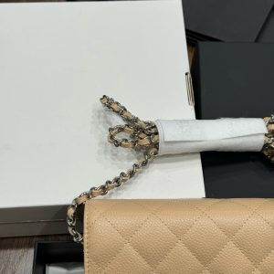 Túi Xách Siêu Cấp Chanel Woc Entrupy Màu Be Khoá Bạc 19cm (2)