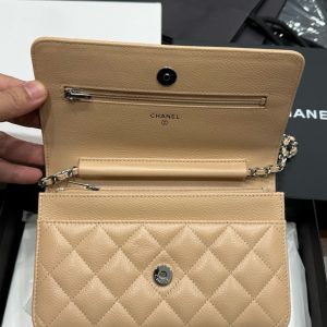 Túi Xách Siêu Cấp Chanel Woc Entrupy Màu Be Khoá Bạc 19cm (2)