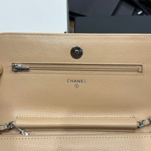 Túi Xách Siêu Cấp Chanel Woc Entrupy Màu Be Khoá Bạc 19cm (2)