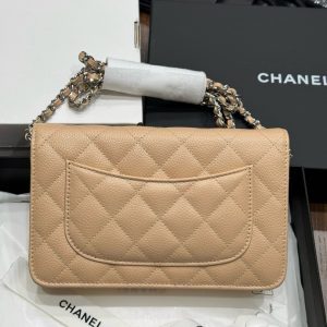 Túi Xách Siêu Cấp Chanel Woc Entrupy Màu Be Khoá Bạc 19cm (2)
