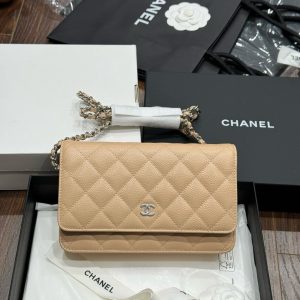 Túi Xách Siêu Cấp Chanel Woc Entrupy Màu Be Khoá Bạc 19cm (2)