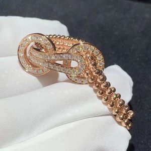 Bông Tai Cartier Agrafe Đính Kim Cương Tự Nhiên Vàng Hồng 18K Tuỳ Chỉnh (2)
