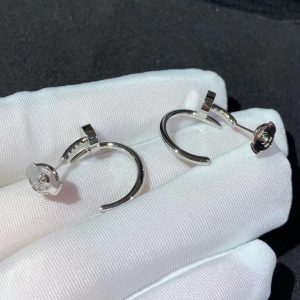 Bông Tai Cartier Juste Un Clou Chế Tác Vàng Trắng 18K (2)