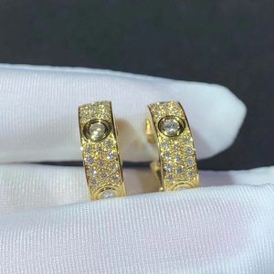 Bông Tai Cartier Love Chế Tác Vàng 18K Đính Kim Cương Tự Nhiên (2)