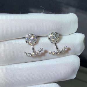 Bông Tai Cartier Nữ Chế Tác Vàng Trắng 18K Đính Kim Cương Tự Nhiên (2)