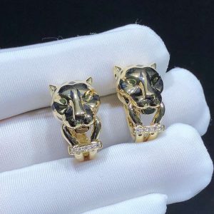 Bông Tai Chế Tác Vàng 18K Kim Cương Tự Nhiên Panthère De Cartier (2)