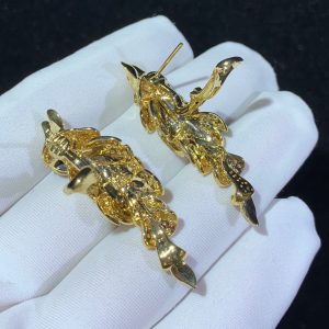 Bông Tai Nữ Cartier Les Oiseaux Libérés Chế Tác Mã Não Kim Cương Tự Nhiên 18K Gold (2)