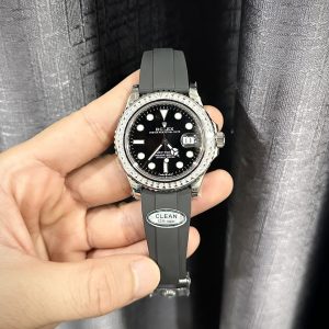 Đồng Hồ Rolex Yacht-Master Đính Kim Cương Moissanite Clean Factory 40mm (1)