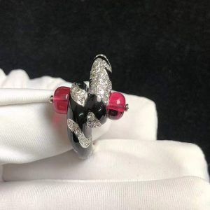 Nhẫn Cartier Beautes Du Monde Chế Tác Vàng Trắng 18K Đá Quý Kim Cương Tự Nhiên (2)