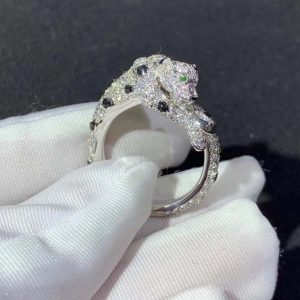 Nhẫn Panthère De Cartier Vàng Trắng 18K Kim Cương Tự Nhiên Tuỳ Chỉnh (2)