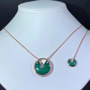 Vòng Cổ Amulette De Cartier Chế Tác Đá Quý Kim Cương Tự Nhiên Vàng Hồng 18K (2)