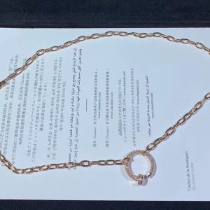 Vòng Cổ Cartier Juste Un Clou Kim Cương Tự Nhiên Vàng Hồng 18K Tùy Chỉnh (1)