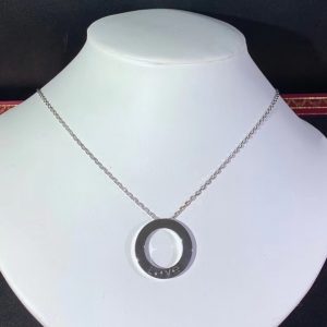 Vòng Cổ Cartier Love Chế Tác Vàng Trắng 18K Đính Kim Cương Tự Nhiên (2)