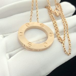 Vòng Cổ Cartier Love Vàng Hồng 18K Tuỳ Chỉnh (2)