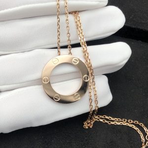 Vòng Cổ Cartier Love Vàng Hồng 18K Tuỳ Chỉnh (2)