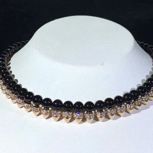 Vòng Cổ Clash De Cartier Chế Tác Kim Cương Tự Nhiên Vàng Hồng 18K (2)