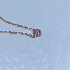 Vòng Cổ Nữ Cartier Chế Tác Đá Quý Tự Nhiên Vàng Hồng 18K (2)