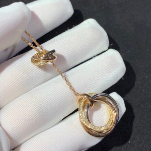 Vòng Cổ Nữ Cartier Trinity Chế Tác Kim Cương Tự Nhiên Vàng 18K (2)