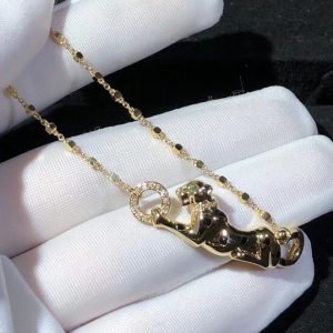Vòng Cổ Nữ Chế Tác Panthère De Cartier Kim Cương Tự Nhiên Vàng 18K (2)
