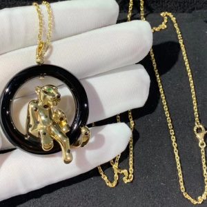 Vòng Cổ Nữ Panthere De Cartier Chế Tác Vàng 18K Đính Kim Cương Tự Nhiên (7)