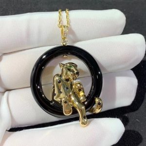 Vòng Cổ Nữ Panthere De Cartier Chế Tác Vàng 18K Đính Kim Cương Tự Nhiên (7)