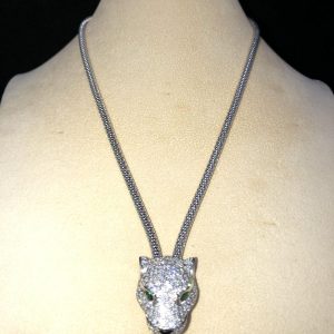 Vòng Cổ Panthère De Cartier Kim Cương Tự Nhiên Vàng Trắng 18K Tuỳ Chỉnh (2)