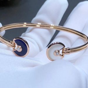 Vòng Tay Amulette De Cartier Nữ Chế Tác Đá Quý Kim Cương Vàng Hồng 18K (1)