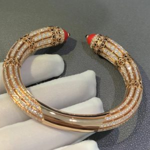 Vòng Tay Cartier Chế Tác Vàng Hồng 18K Đính Kim Cương Tự Nhiên (2)