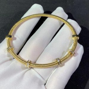 Vòng Tay Ecrou De Cartier Chế Tác Kim Cương Tự Nhiên Vàng 18K (2)